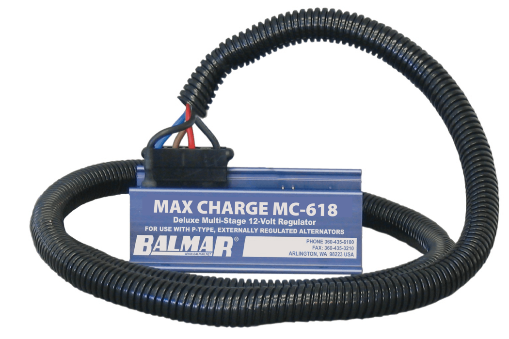 Balmar MC-618-HC Max Charge MC618 Voltage Regulator w/ Harness, 12V