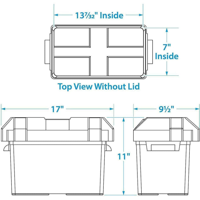 Seachoice 22080 USCG-Approved Marine Group 27 Series Standard Battery Box w/, Strap & Mount Kit