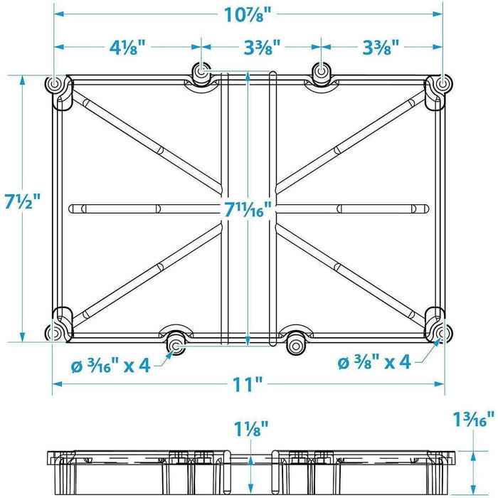 Seachoice 22033 Battery Tray with 316 Stainless Steel Buckle, 24 Series