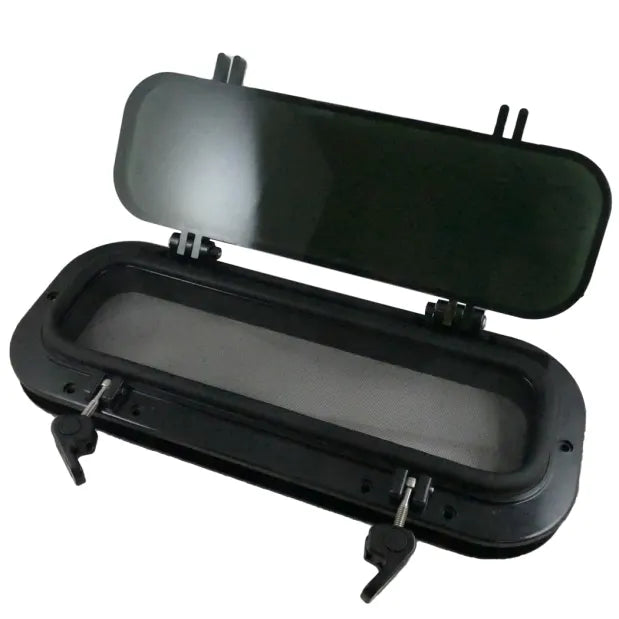 Beckson Marine PO414-BS-10 Opening Port Black/Smoke 4X12