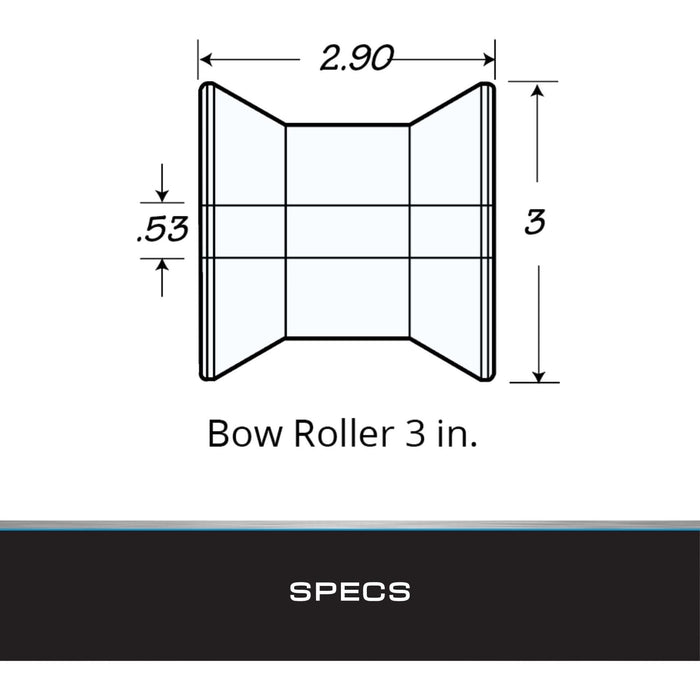 Tie Down Engineering 86405 Hull Sav'r Poly Vinly Black Roller