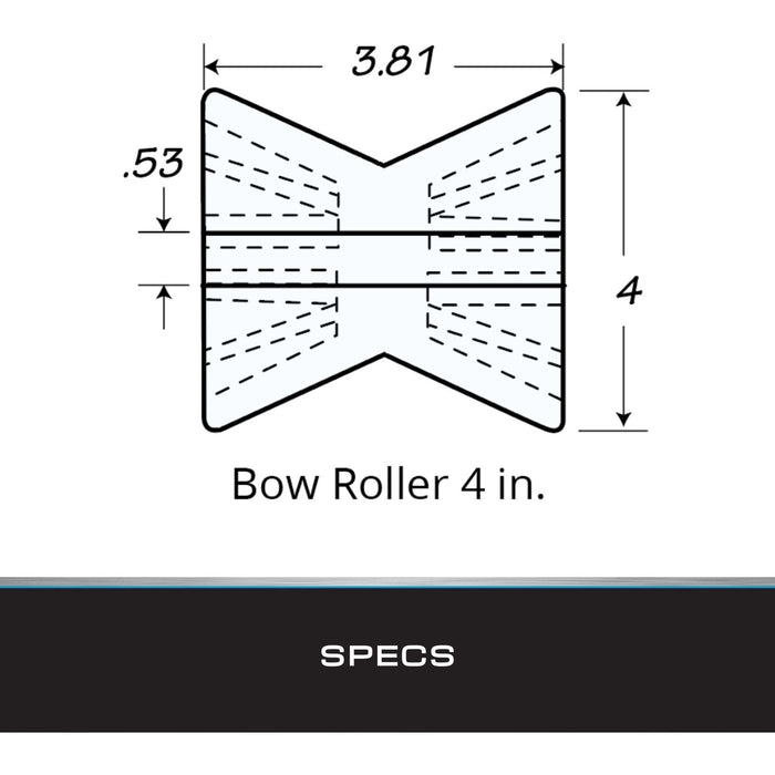 Tie Down Engineering 86404 Hull Sav'r Poly Vinly Black Roller