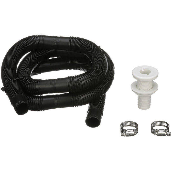 Seachoice 19451 Bilge Pump Installation Kit, For 1-1/8" Outlets, w/6 Ft Hose, 2 Clamps, Thru-Hull