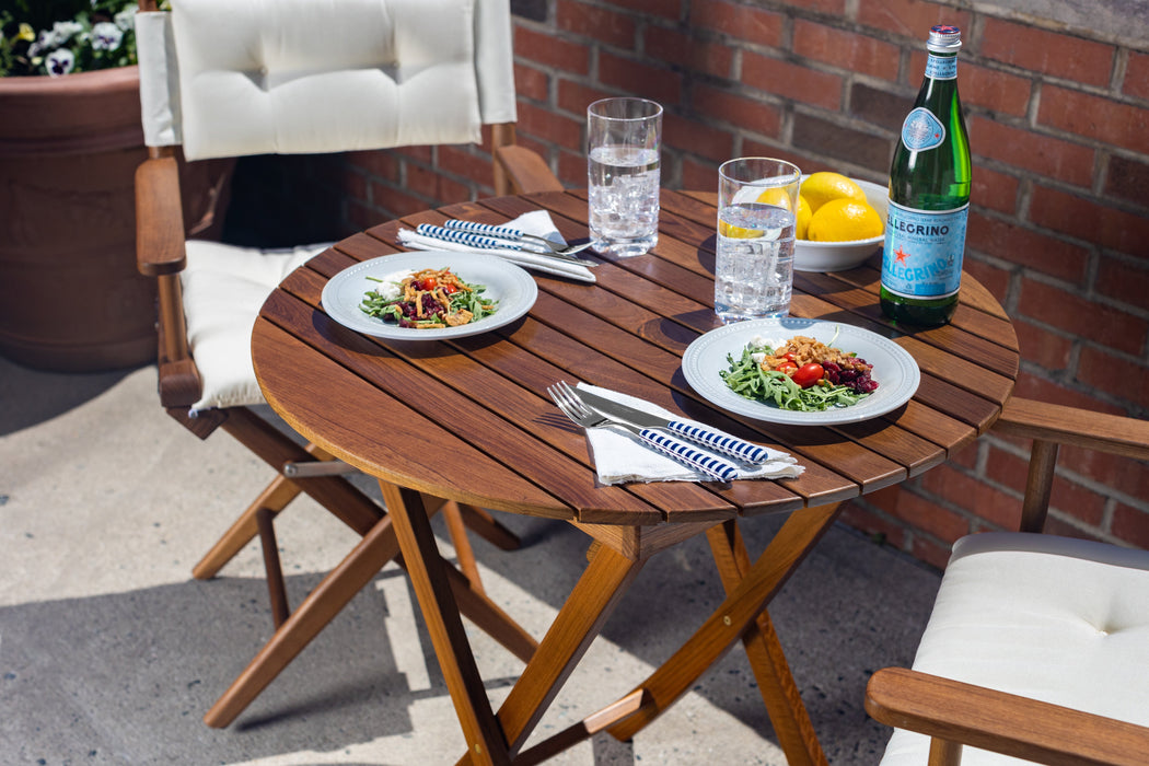 Whitecap 63057 Round Slat Top Folding Bistro Table