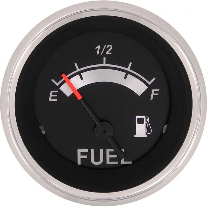 Sierra 67021P Black Sterling Series 2" SS Fuel Gauge & Requires "F" Sender Code