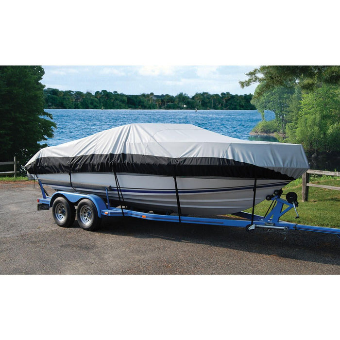 Taylor Made 70902 BoatGuard Eclipse Two-Tone Boat Cover, Heavy Duty Polyester, Includes Storage Bag, Tie-Downs, Support Pole