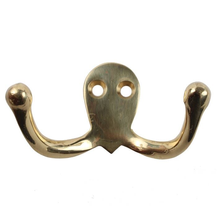 Sea Dog 671515-1 Sea-Dog Double Coat Hook Brass