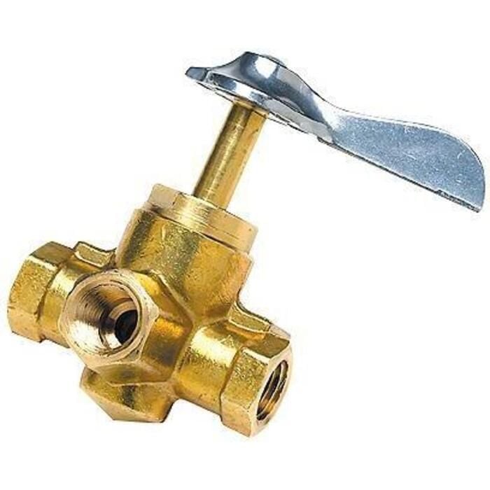 Seachoice 50-20751 Brass Three Way Fuel Line Valve