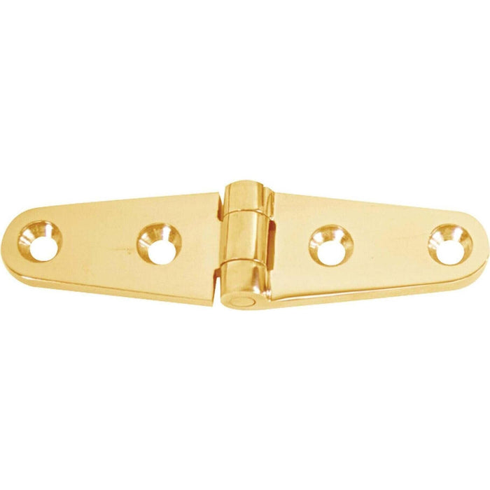 Whitecap S-0604BC Strap Hinge Polished Brass 4" x 1" Pair