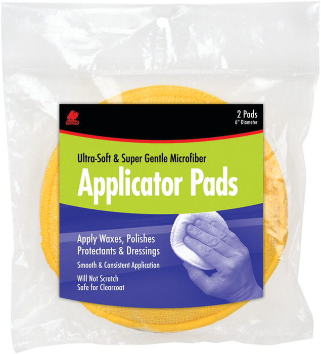 Buffalo Rags 65025 Microfiber Applicator Pads (2 Per Pack)