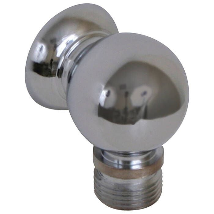 Scandvik 10003P Chrome Plated Brass Compact Bulkhead Connection for Shower Hose, 3/8" BSP-M Hose Connection
