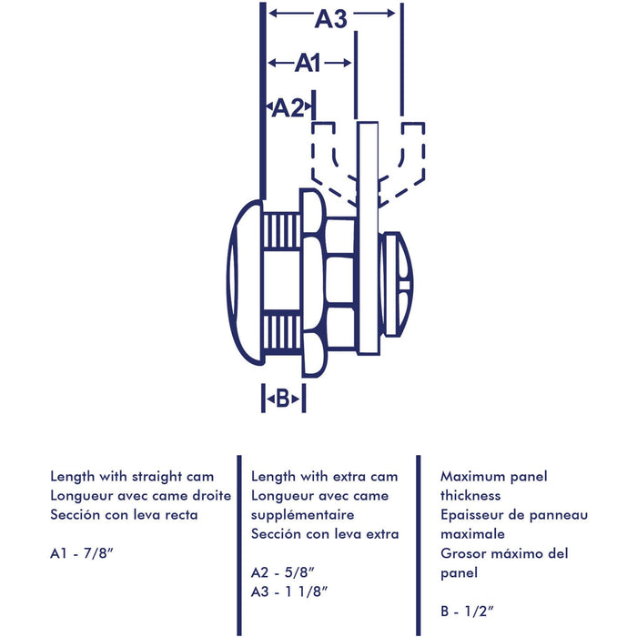 Sierra CL49310 Cam Lock 5/8" Depth