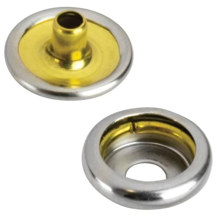 Sea Dog 299108-1 Sea-Dog Snap Cap & Socket, Nickel Plated Brass, 6 sets