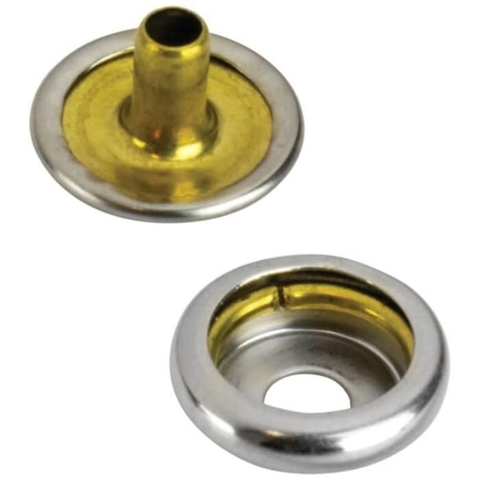 Sea Dog 299109-1 Sea-Dog Snap Cap & Socket, Nickel Plated Brass, 6 sets