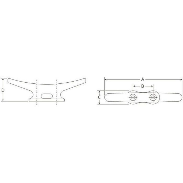Attwood 12100L3 Cast Iron Galvanized Dock Cleat 6"