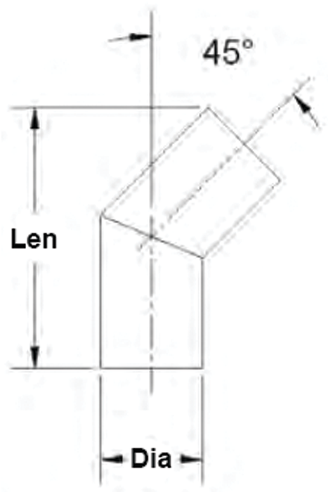 Centek Veratron 1200217 Elbow-45° x 1.5"