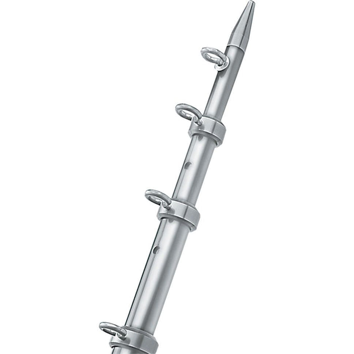 Taco Metals OC-0422VEL8 TACO Tele Center Rigger Poles, 8' Silver