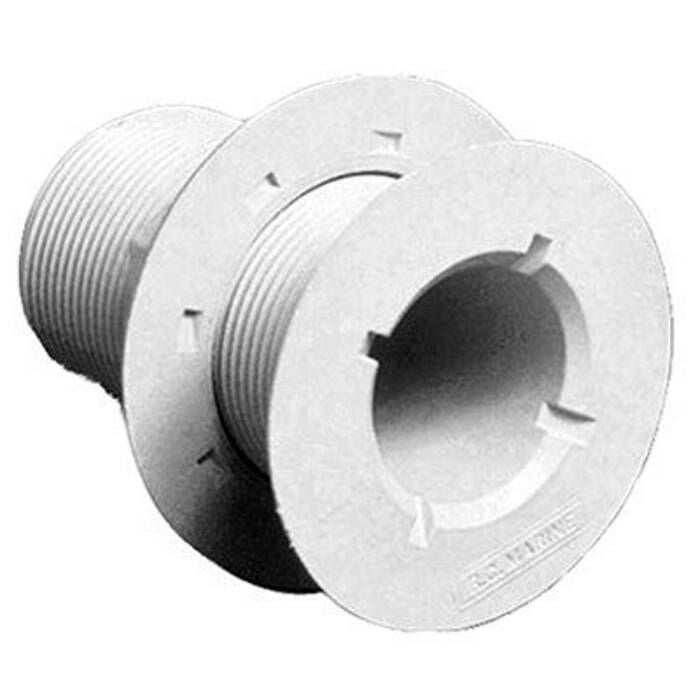 Forespar 906002 CF250 Marelon Full Threaded Flush Head Thru Hull w/Nut, White