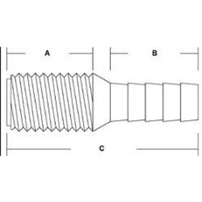 Forespar 905016 1 1/8 Hose Adapter