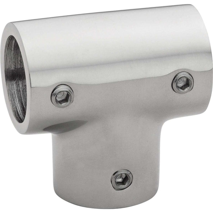 Whitecap 6143C 1" O.D. 90Â° SS Tee Rail Fitting