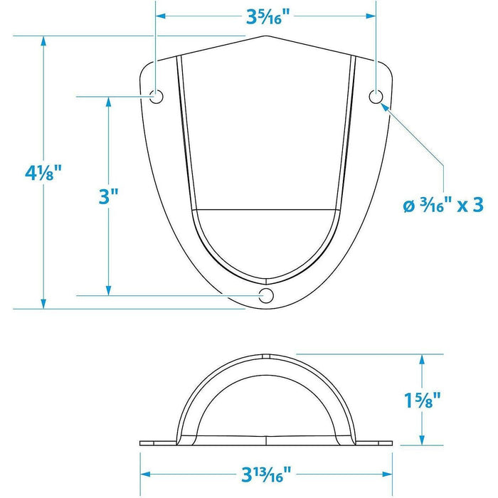 Seachoice 50-16231 Stainless-Steel Clam Shelll Ventilator 3-3/4" x 3-3/4" x, 1-7/8"