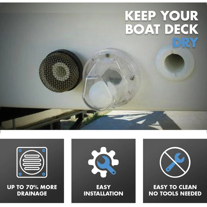 TH Marine Flow-Max Ball Scupper