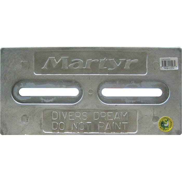Martyr CMDIVERM Hull Anode 1/2" x 6" x 12", Magnesium