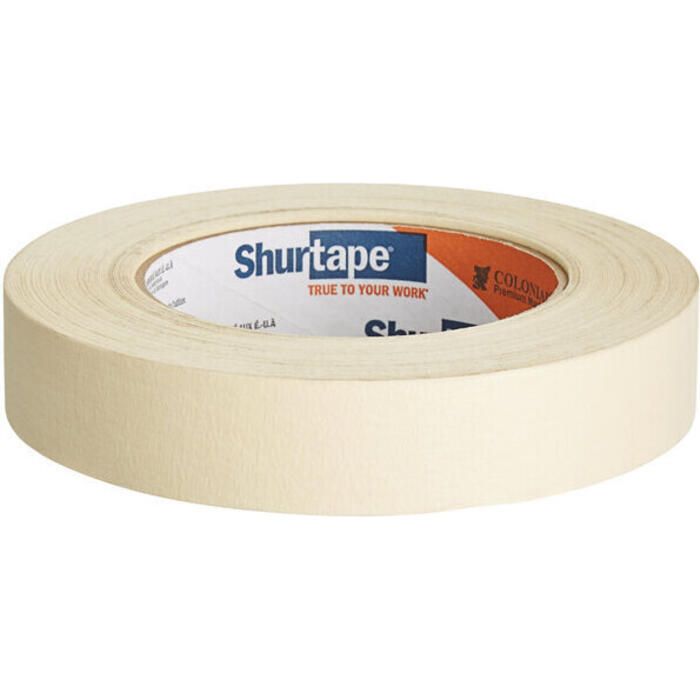 Shurtape 100743 Colonial Premium Grade, High Adhesion Masking Tape, 1" x 180', Natural