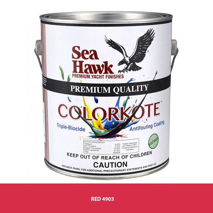 Seahawk Paint 4901QT Sea Hawk ColorKote Vibrant Antifouling Bottom Paint Red 1, Quart