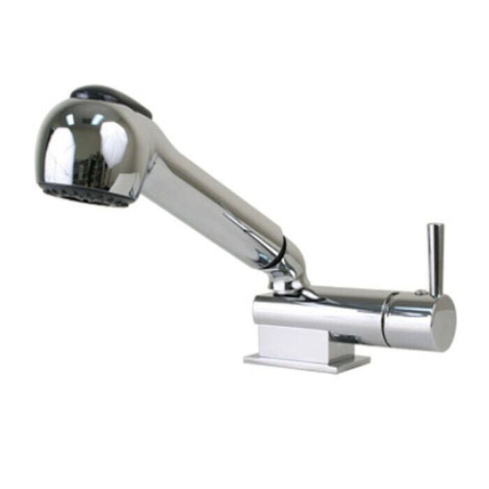 Scandvik 14410 Mixer and Shower Combo, Mimimalistic, Single Lever Control, Chrome ABS Handle, Bulk