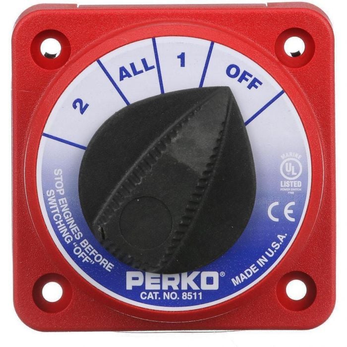 Seachoice 11531 Battery Select Switch, Compact, Disconnect Isolator Cutoff, Dual, 12 -50V