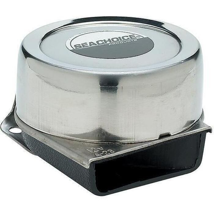 Seachoice 14501 Compact Electric Horn w/ SS Cover, Single, 105 dB, 8 Amp