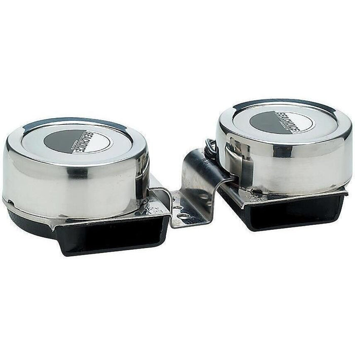 Seachoice 14521 Compact Electric Horns, 108 dB, Twin Horns w/ SS Covers, 12V DC Power, 8 Amp