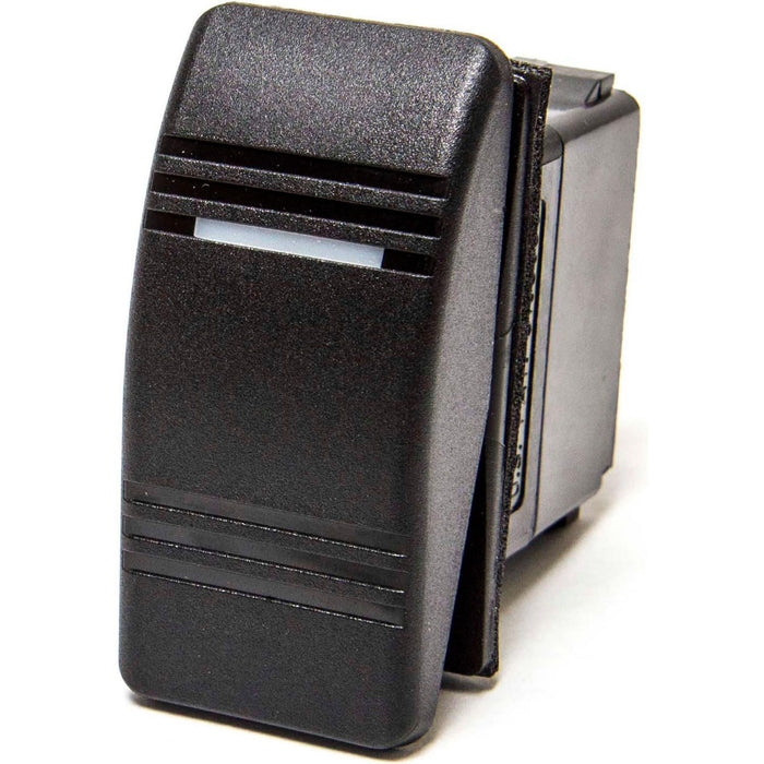 Sierra RK19780 Contura III Illuminated Weather Resistant Illuminated Rocker, Switch, Mom On/Off/On, Black