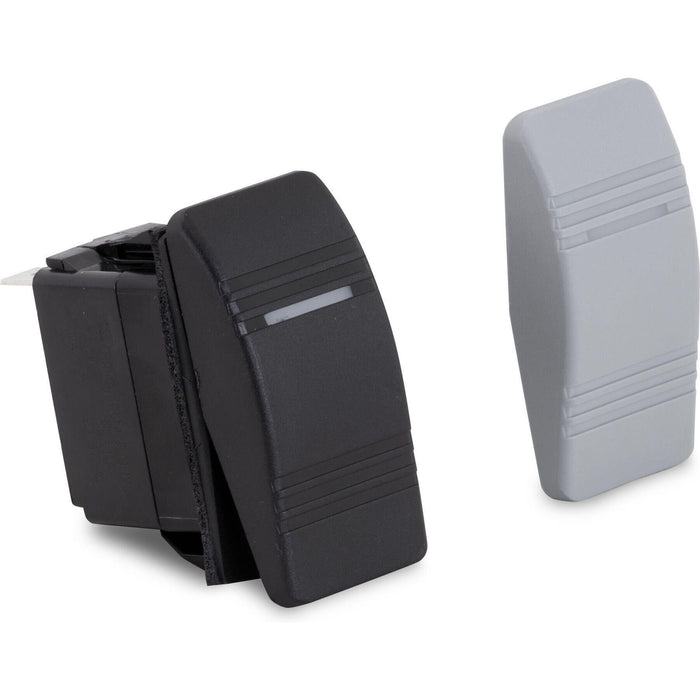 Sierra RK19700TP Contura III Illuminated Weather Resistant Rocker Switch, On/Off, Gray & Black