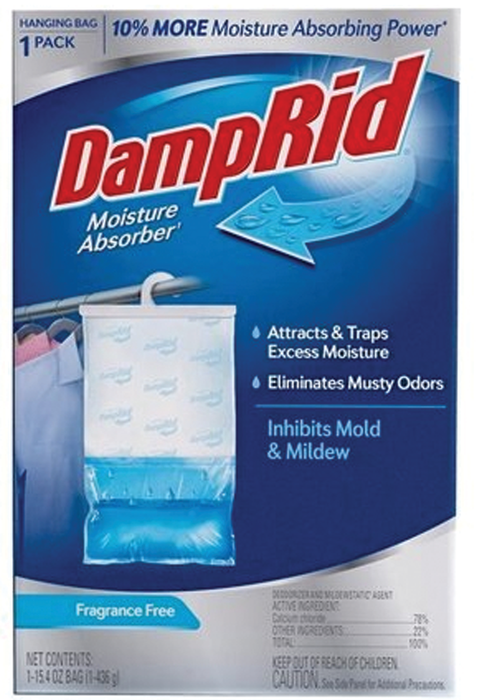 Damp Rid FG80FFESB Fragrance Free Hanging Moisture Absorber, 14 oz.