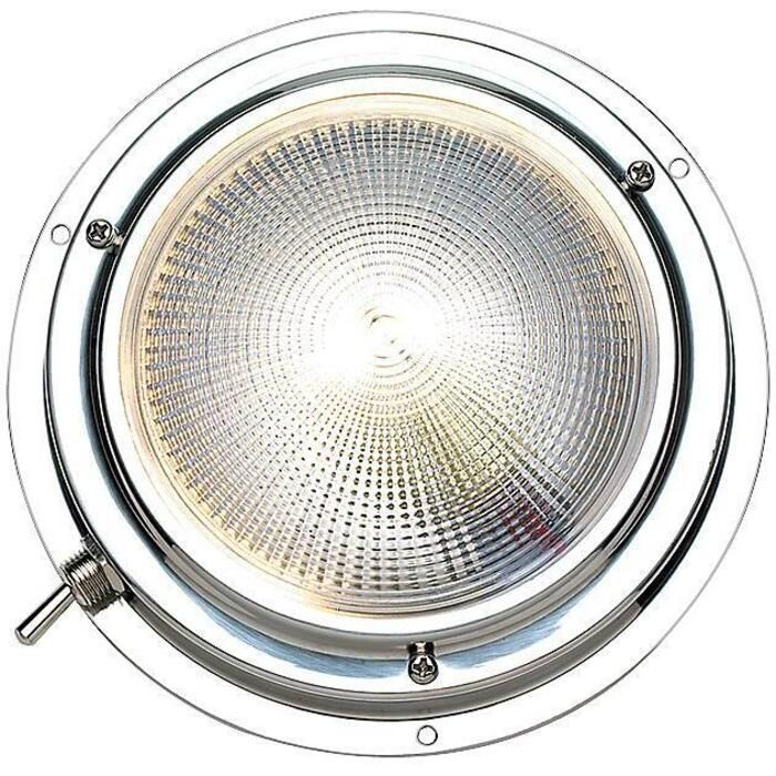 Seachoice 6641 Polished Stainless Steel Day or Night Vision Dome Light