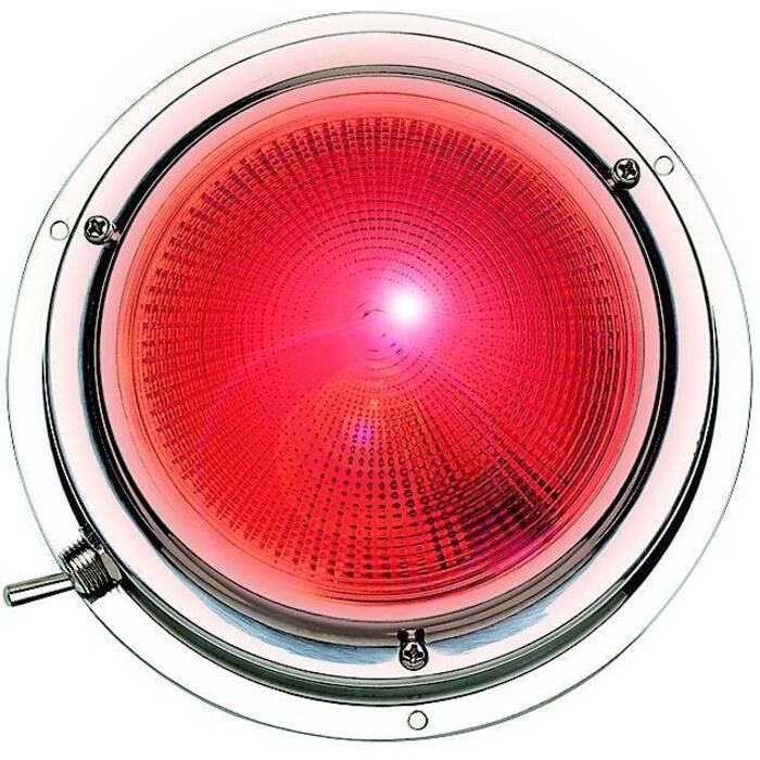 Seachoice 6641 Polished Stainless Steel Day or Night Vision Dome Light