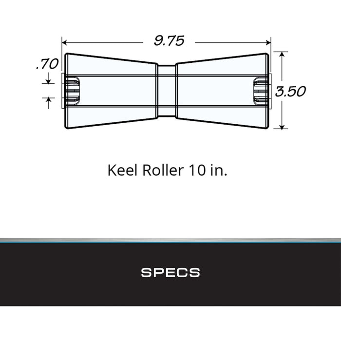 Tie Down Engineering 86169 Hull Sav'r Poly Vinyl Amber Roller