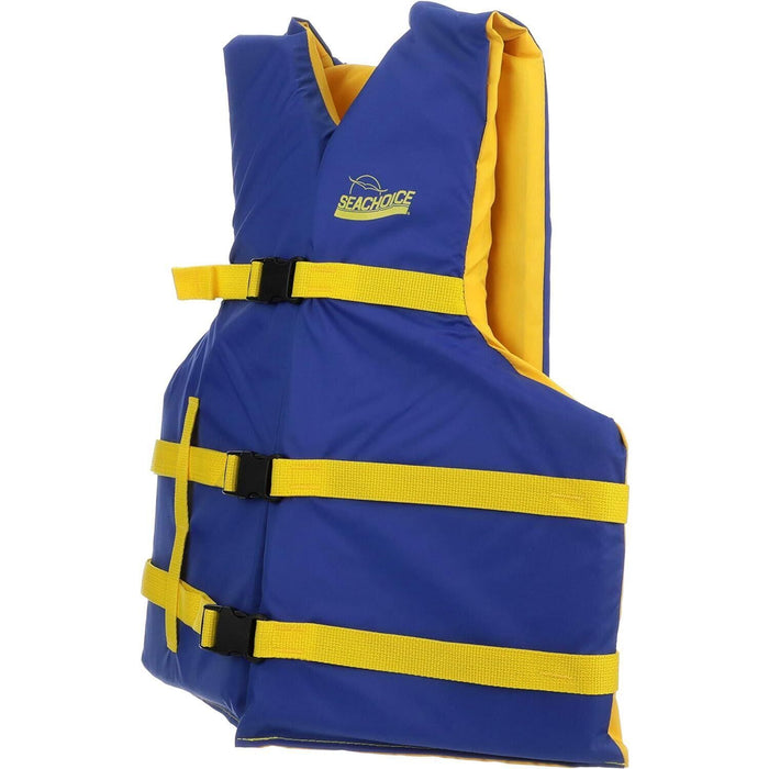 Seachoice 86220 Deluxe General Purpose Life Vest Blue/Yellow, Adult Universal