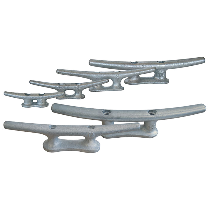 Dock Edge DE2812F 2812F Cast Iron Dock Cleat, Galvanized, 12"