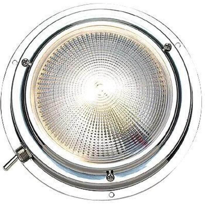 Seachoice 6631 Polished Stainless Steel Bright White Dome Light