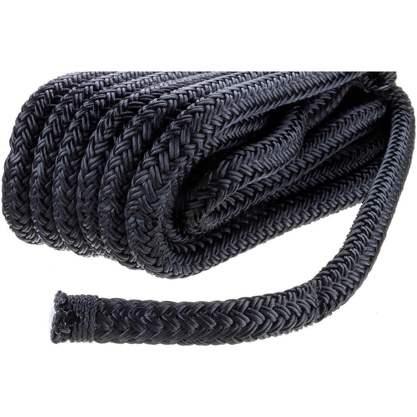 Seachoice Double-Braid Nylon Dock Line w/ Eye Splice, Pre-Shrunk, Heat ...