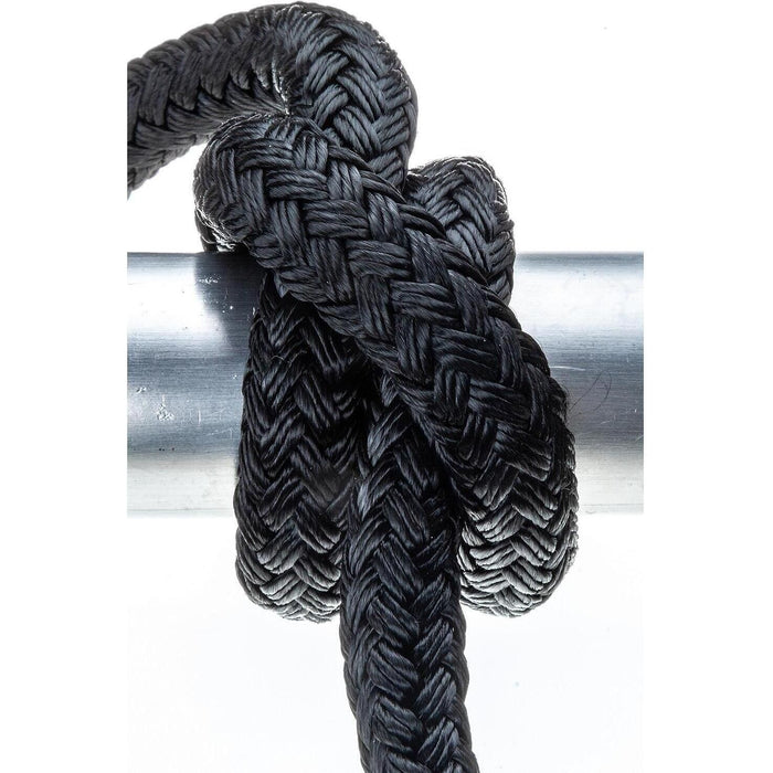 Seachoice Double-Braid Nylon Dock Line w/ Eye Splice, Pre-Shrunk, Heat Stabilized, 5/8 In. X 35 Ft., Black