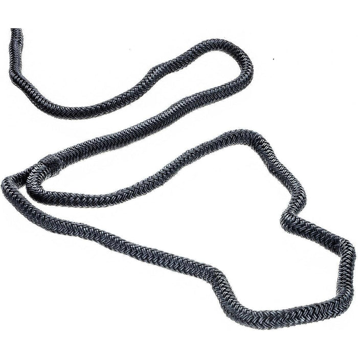 Seachoice 40501 Double-Braid Nylon Dock Line w/ Eye Splice, Pre-Shrunk, Heat Stabilized, 3/8 In. X 10 Ft., Black