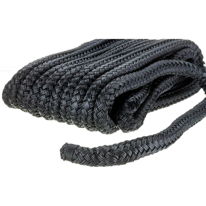 Seachoice 46961 Double-Braid Nylon Dock Line w/ Eye Splice, Pre-Shrunk, Heat Stabilized, 5/8 In. X 30 Ft., Black