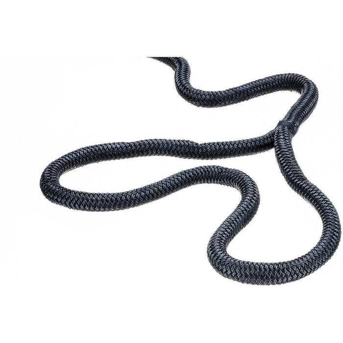 Seachoice Double-Braid Nylon Dock Line w/ Eye Splice, Pre-Shrunk, Heat Stabilized, 3/4 In. X 25 Ft., Black