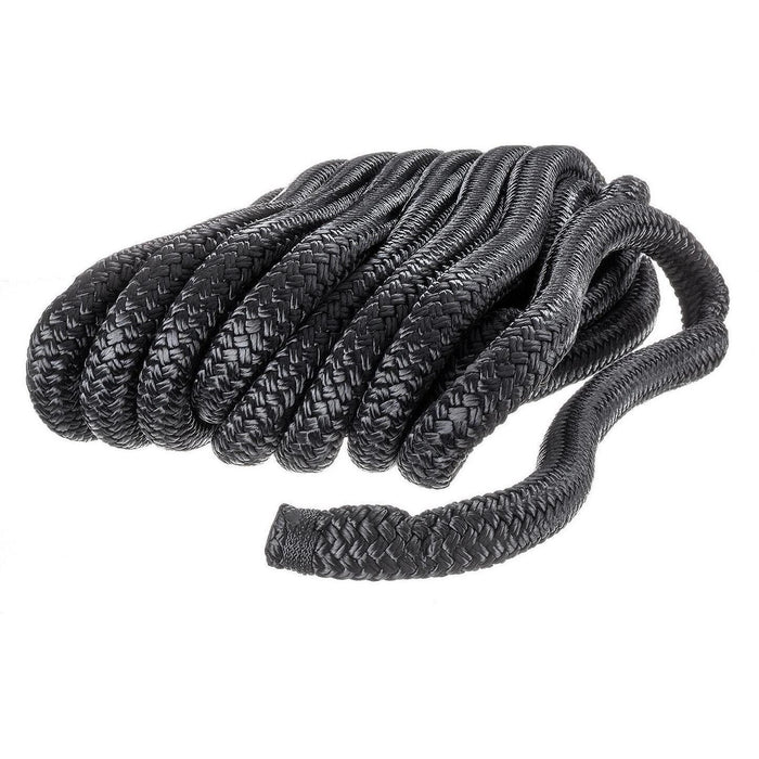 Seachoice Double-Braid Nylon Dock Line w/ Eye Splice, Pre-Shrunk, Heat Stabilized, 3/4 In. X 35 Ft., Black