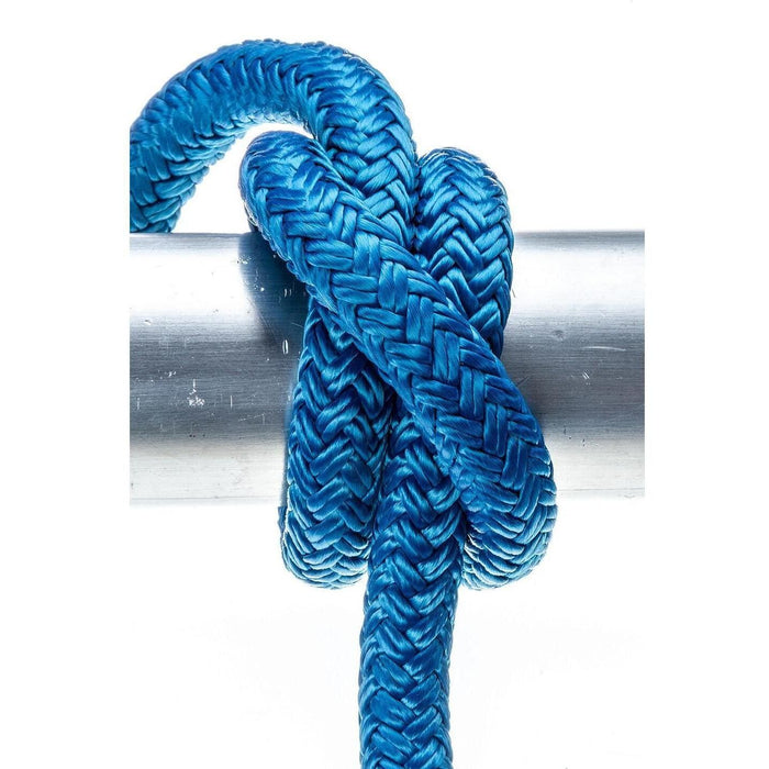 Seachoice Double-Braid Nylon Dock Line w/ Eye Splice, Pre-Shrunk, Heat Stabilized, 1/2 In. X 25 Ft., Blue