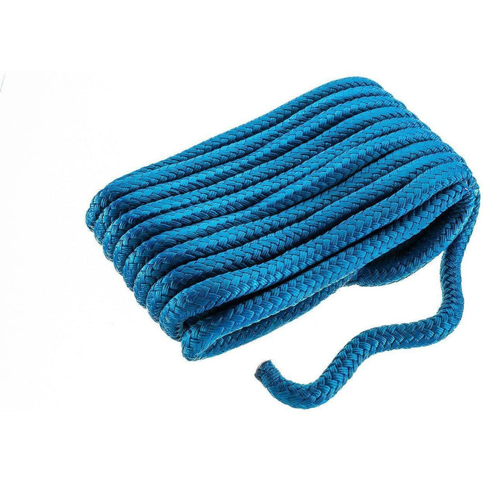 Seachoice Double-Braid Nylon Dock Line w/ Eye Splice, Pre-Shrunk, Heat Stabilized, 5/8 In. X 35 Ft., Blue